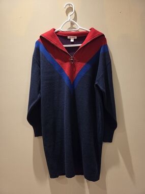 JOW FRESH NWOT Navy Colorblock Sweater Dress, Size M